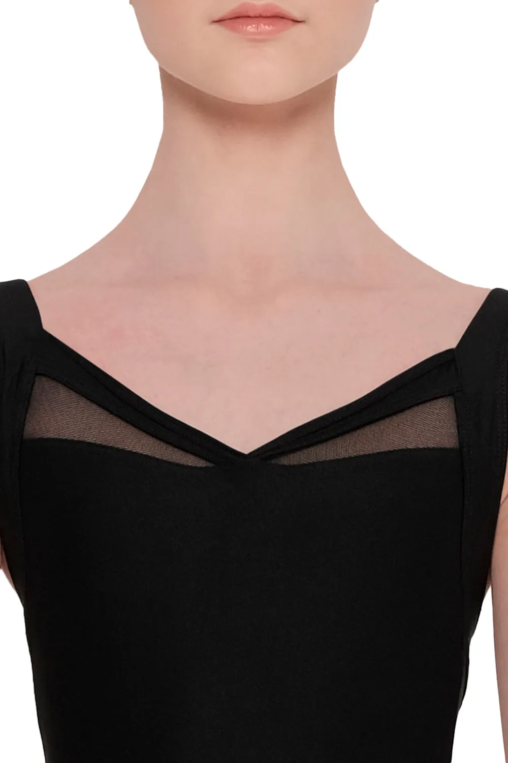 WEAR MOI CYPRES WOMEN MICROFIBER STRETCH TULLE TANK LEOTARD
