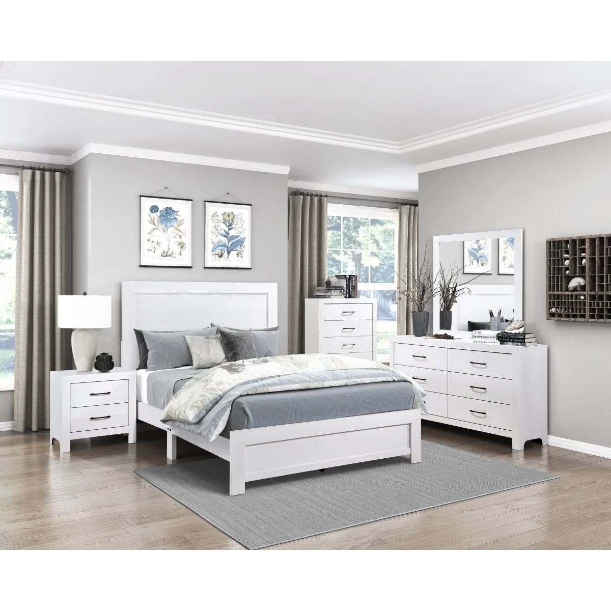 White Wood Mirror