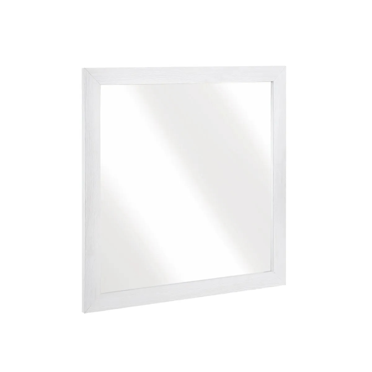 White Wood Mirror