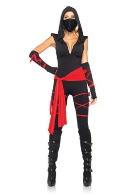 Women's Deadly Ninja Costume Warrior Ninja Halloween Cosplay Costume